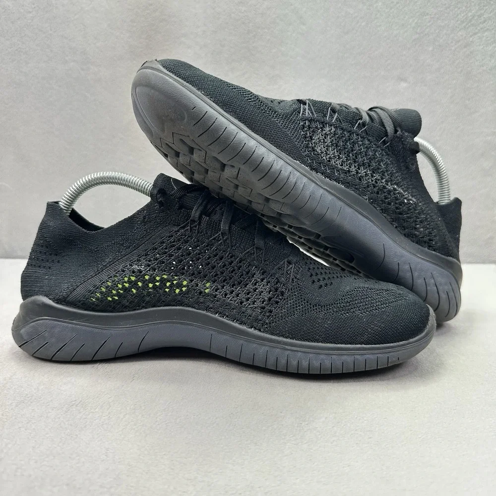 Nike Free RN Flyknit 2018 Womens Size 11 Shoes Black Anthracite Running Sneakers